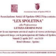 LEX SPOLETINA alla Prof. Letizia Ermini Pani